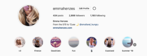 @emmahenzes Instagram page